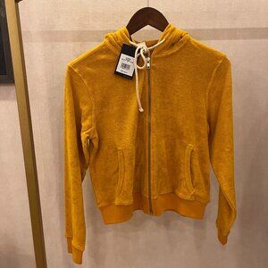 Re/Done x Hanes Marigold 90s Zip Up Terry Hoodie